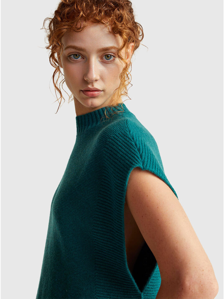 SLEEVELESS SWEATER Women image number 4